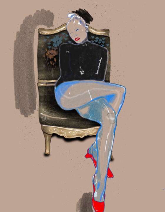 Digital Arts titled "woman3" by Ekaterina Solovieva, Original Artwork, Digital Painting