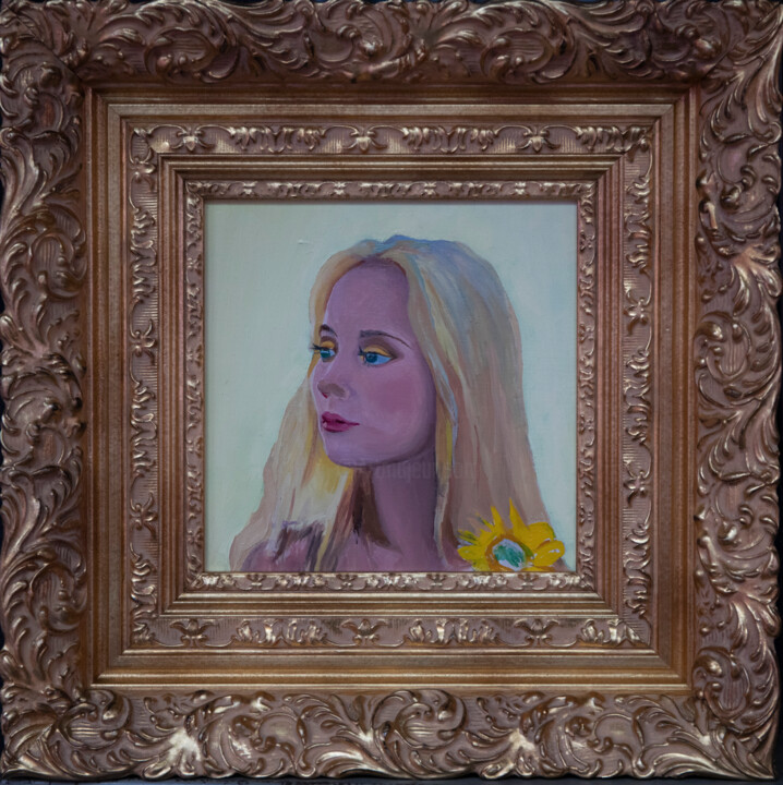 Painting titled "Sunshine" by Mirel Valentin Ionascu, Original Artwork, Oil Mounted on Cardboard