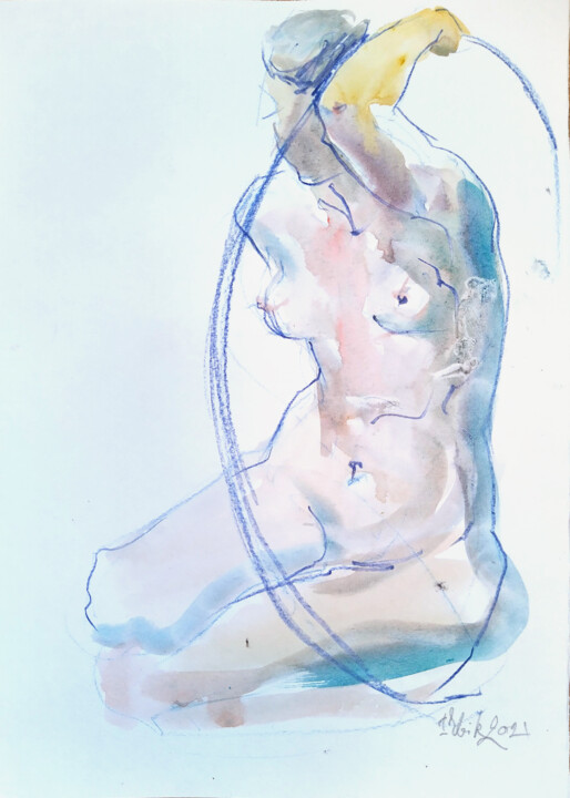 NUDE.01 20210904 绘画, 11.6x8.3 in