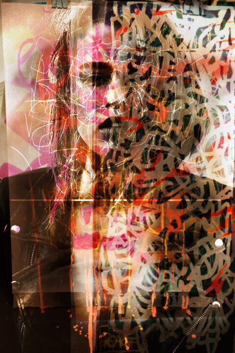 绘画 标题为“Street wife V” 由Pierre Olié, 原创艺术品, 数字打印