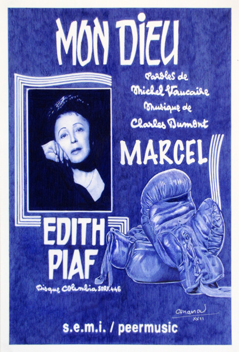 Edith et Marcel 图画, 19x13 in