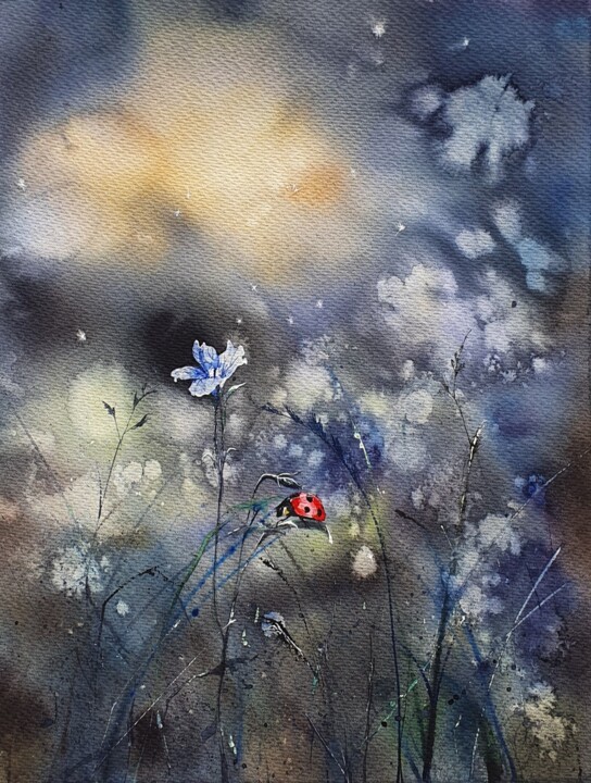 Summer stars 绘画, 15.8x11.8 in