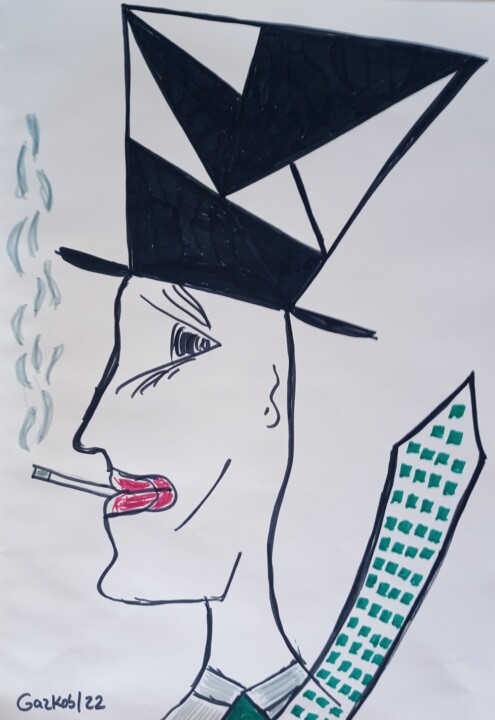 The smoker - le fumeur 图画, 16.5x11.8 in
