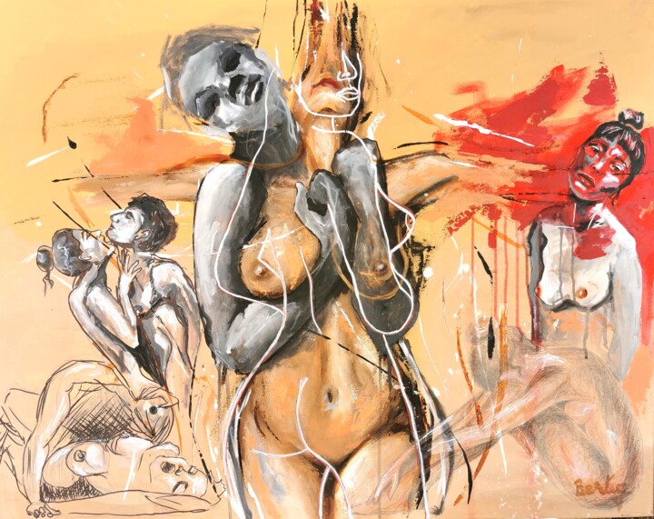 Peinture intitulée "Fragile" par Pier Bertig, Œuvre d'art originale, Acrylique