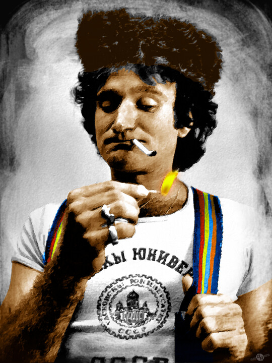 Robin Williams and Quotes 绘画, 20x15 in