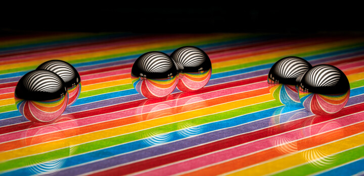 Photography titled "Rainbow striped ref…" by David Ilzhoefer, Original Artwork, Digital Photography