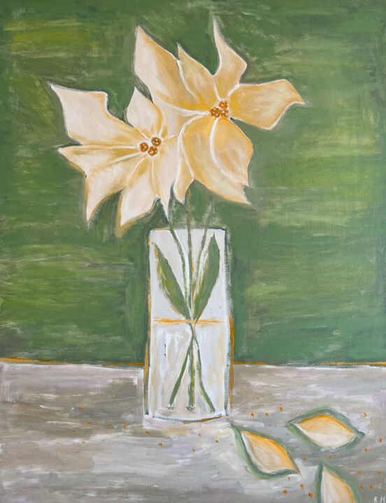 SOME TYPE OF FLOWERS 绘画, 35.4x27.6 in