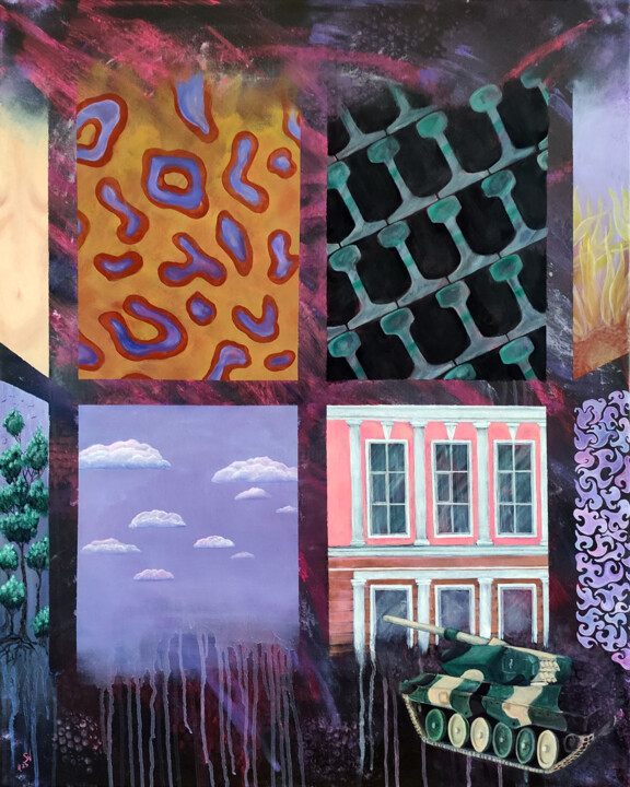 On the Threshold of Liberty Homage 绘画, 39.4x31.5 in