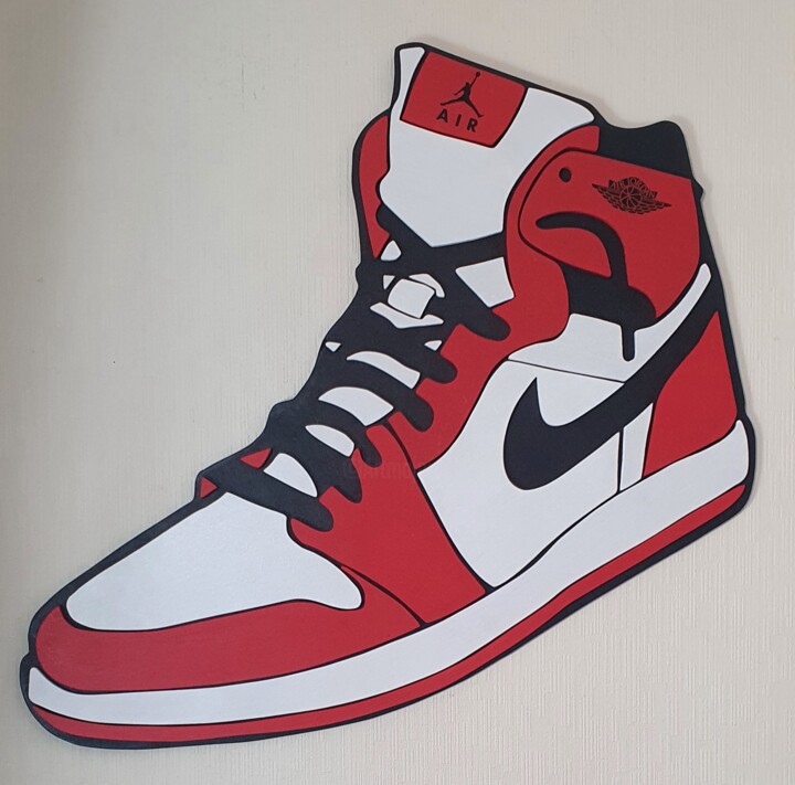 Jumpman - Tableau en relief 雕塑, 19.7x30.3 in