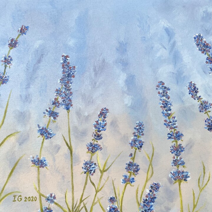 FIELDS OF LAVENDER 绘画, 11.8x11.8 in