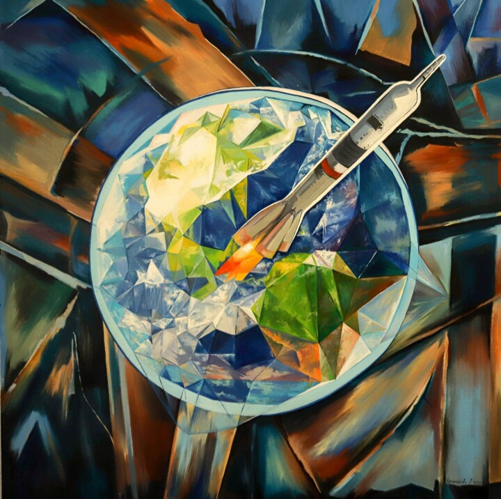 绘画,  35.4x35.4 in 