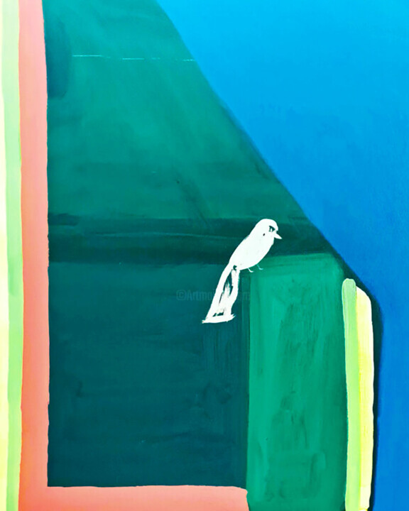 " Un oiseau d'après midi" 绘画, 39.4x31.5 in