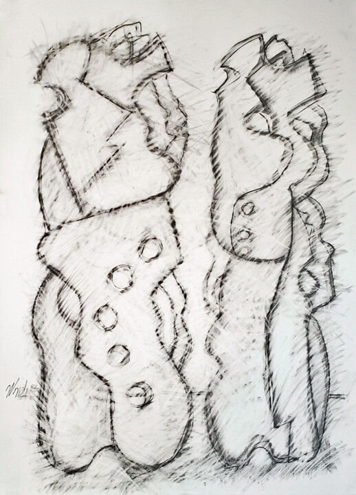 Drawing titled "studys3.3" by Robert Winslow, Original Artwork, Graphite