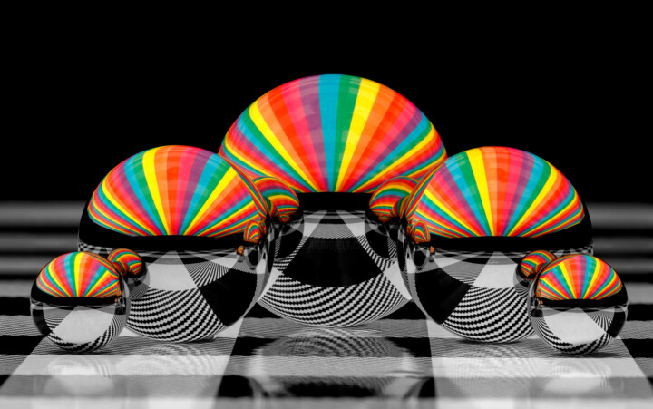 Photography titled "Colorful rainbow ab…" by David Ilzhoefer, Original Artwork, Digital Photography