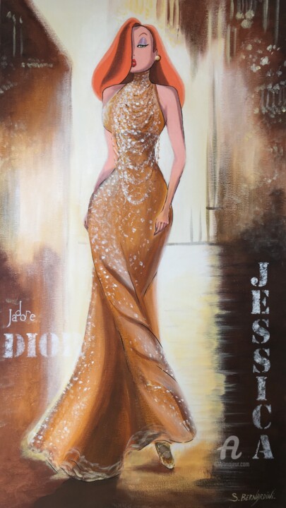 Jessica ! J'ad(i)ore 绘画, 27.6x15.8 in