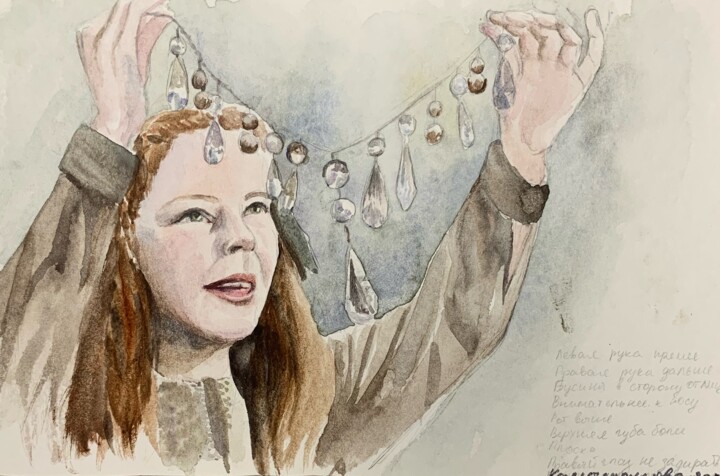 "Рolyanna" başlıklı Tablo Daria Kamishanova tarafından, Orijinal sanat, Suluboya