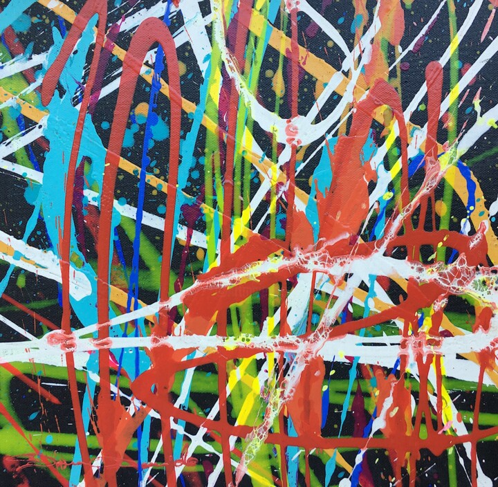 Pintura titulada "Impulse 19" por Dam Domido, Obra de arte original, Acrílico Montado en Bastidor de camilla de madera