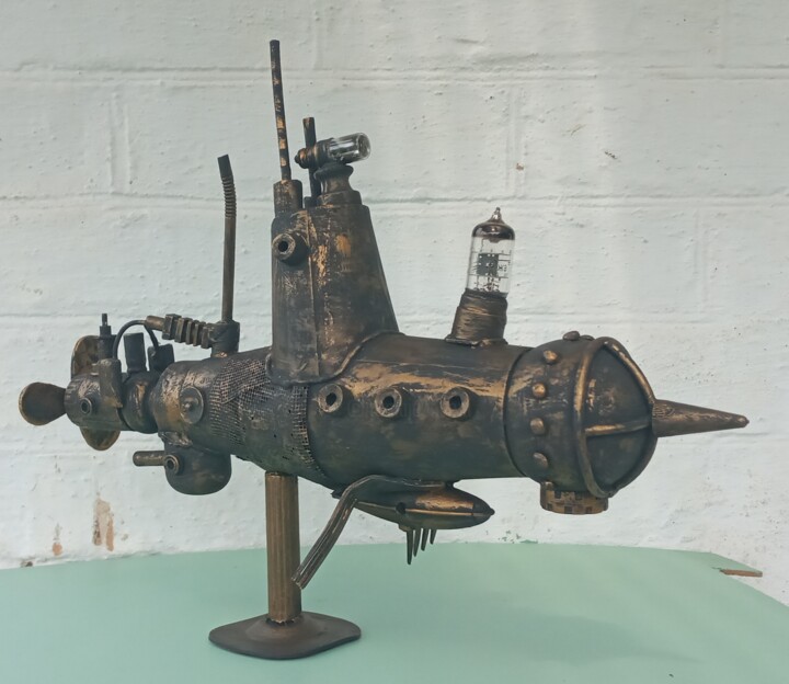 Субмарина стимпанк Sculpture, 11.8x19.7 in