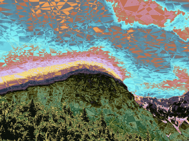 Digital Arts titled "Mostly Cloudy With…" by Ken Grzesik, Original Artwork, 2D Digital Work