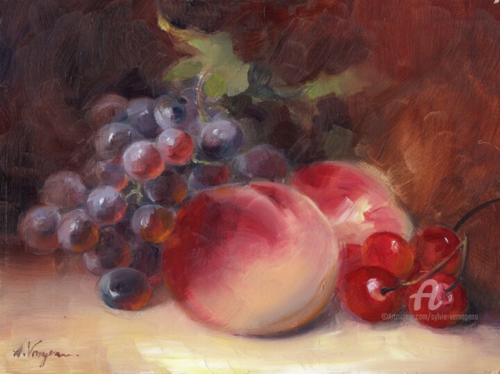 Peinture intitulée ""Tablotin 1"" par Sylvie Vernageau, Œuvre d'art originale, Huile Monté sur Panneau de bois
