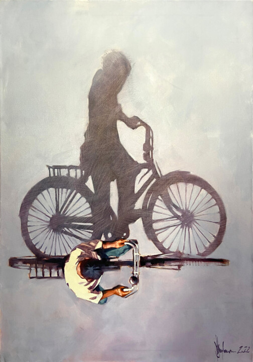 Painting titled "retro noon" by Igor Shulman, Original Artwork, Oil