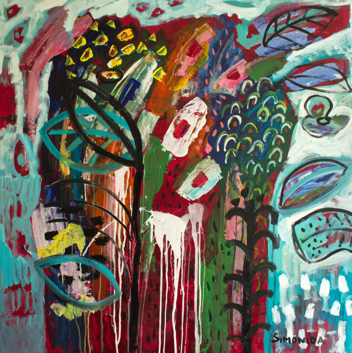 The Various Faces of Growing Love 绘画, 47.2x47.2 in