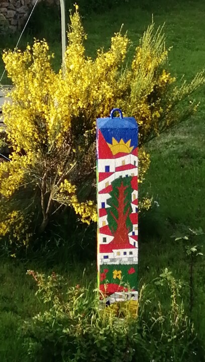 Le pilier du jardin terminé Malarstwo, 66,9x11,8 in
