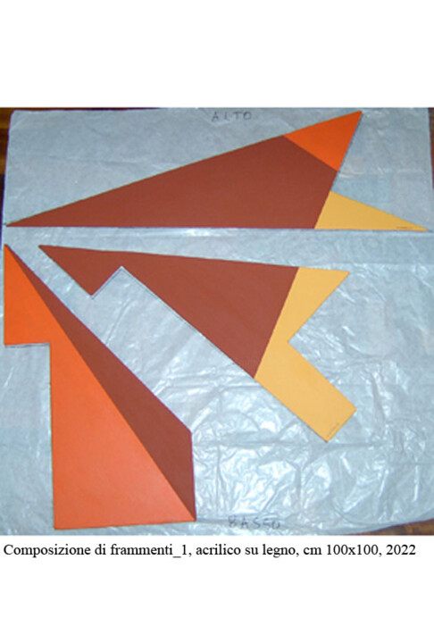 Painting titled "Composizione di fra…" by Marcello Aprea, Original Artwork, Acrylic