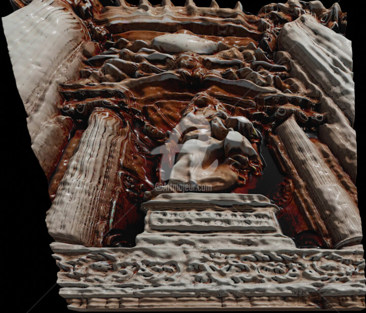 Arts numériques intitulée "The temple 3D Rebui…" par Armajay, Œuvre d'art originale, Modélisation 3D