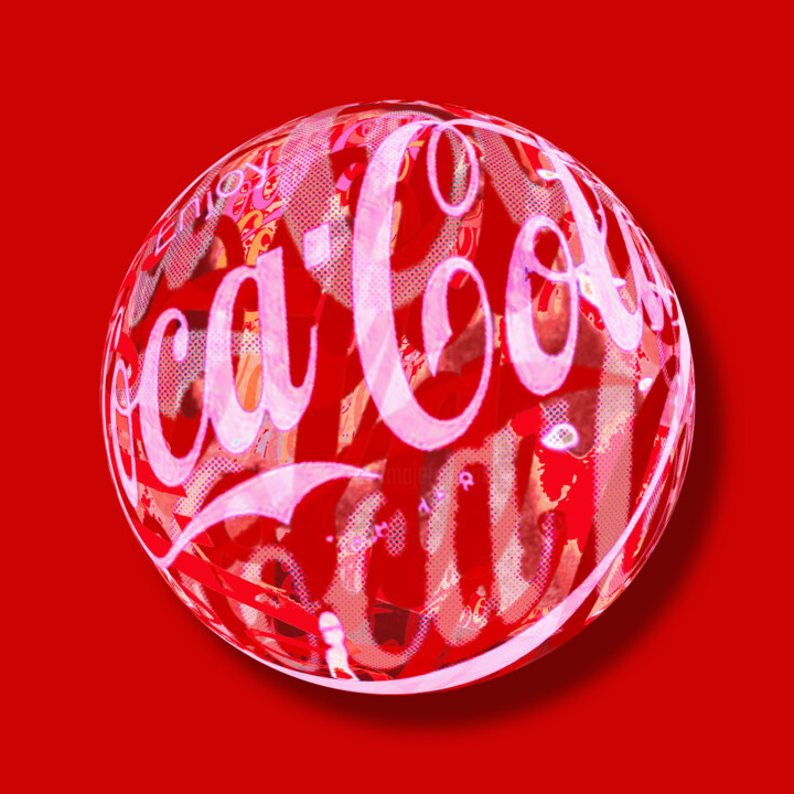Coca-Cola Orb 绘画, 20x20 in