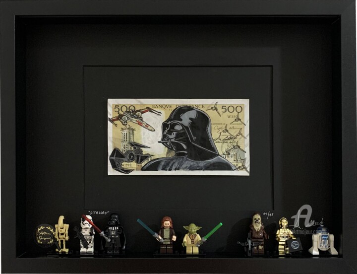 「☆Sith Lord ☆」というタイトルの描画 Ciscø (Art2ciscø)によって, オリジナルのアートワーク, アクリル ウッドパネルにマウント