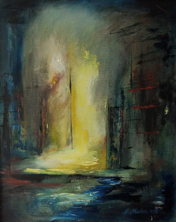Pintura titulada "Malm 5" por Malm, Obra de arte original, Acrílico Montado en Bastidor de camilla de madera
