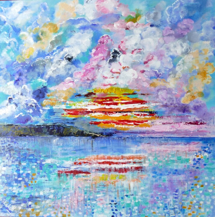 Pink Dreamscape 绘画, 23.6x23.6 in