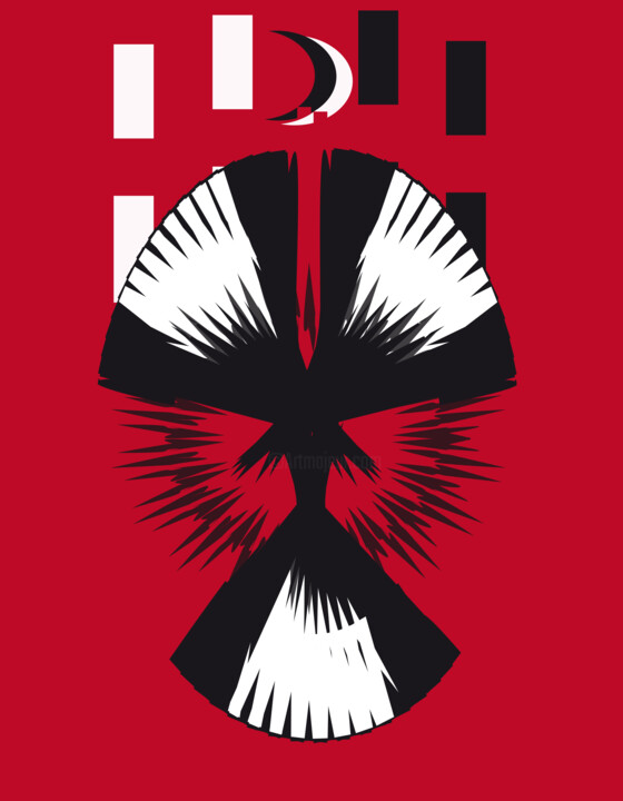 Phoenix and two Moons. Rise from the ashes 数字艺术