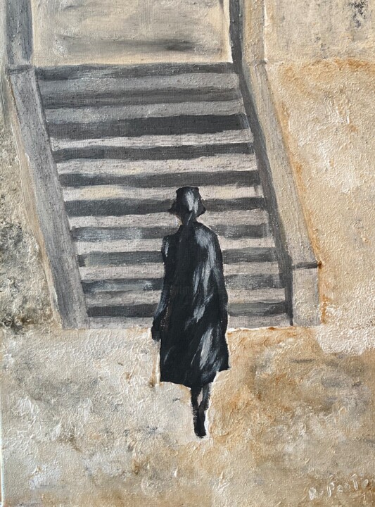 Elle marche seule 绘画, 15.8x11.8 in