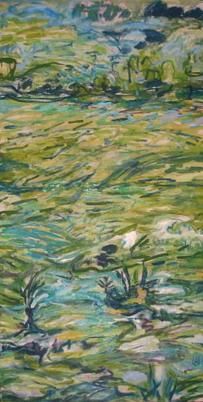 Painting titled "Wind" by Jelena Djokic, Original Artwork, Oil