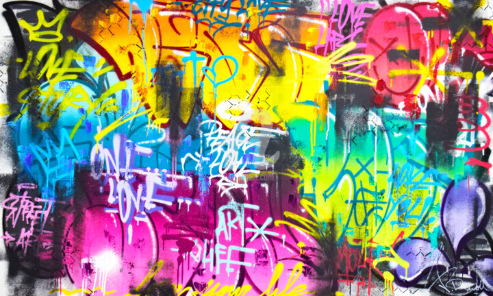 DIRTY GRAFFITI 绘画, 39.4x63.8 in