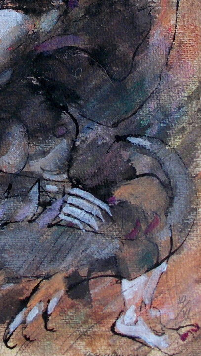 Reconstituição de um susto 绘画, 8.7x5.5 in