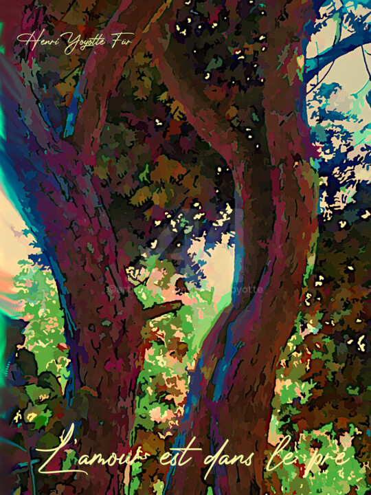 Digital Arts titled "l'amour est dans le…" by Für, Original Artwork, Digital Painting