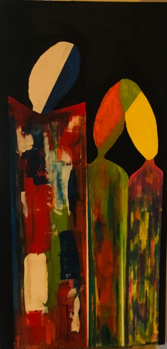 Painting titled "Unit# 310  “Mother…" by Tony Caruso, Original Artwork, Acrylic Mounted on Wood Stretcher frame