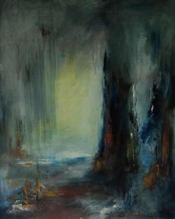 Pintura titulada "Malm 7" por Malm, Obra de arte original, Acrílico Montado en Bastidor de camilla de madera