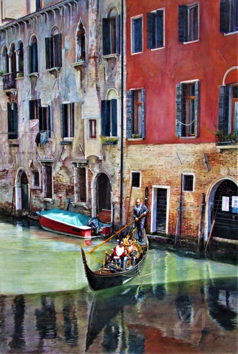 Painting titled "Venezia 20" by Rüdiger Eggers, Original Artwork, Watercolor