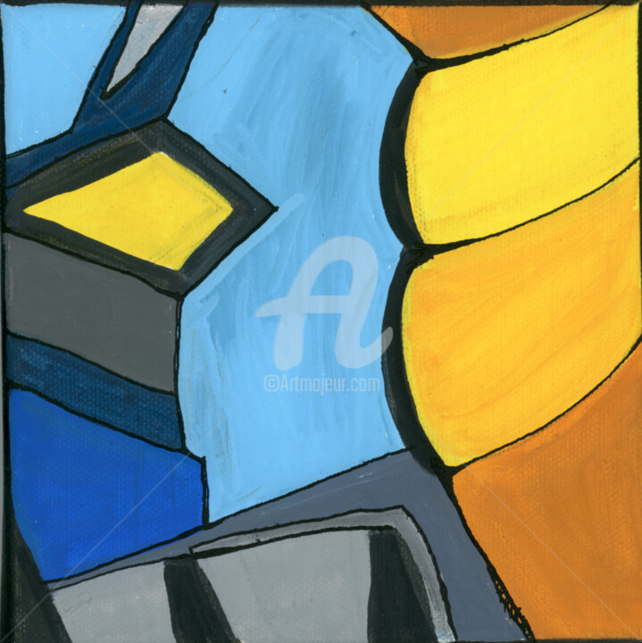 Goldorak 7 绘画, 5.9x5.9 in