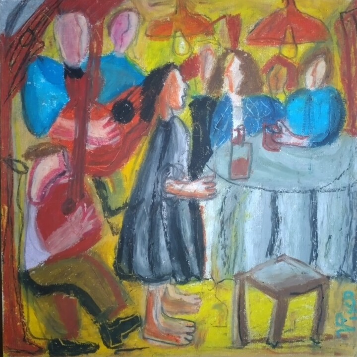 A fadista 绘画, 11.8x11.8 in