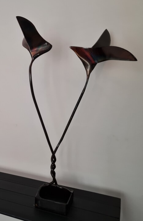 Sculpture intitulée "Baiser Volé" par Vincent Fons, Œuvre d'art originale, Métaux