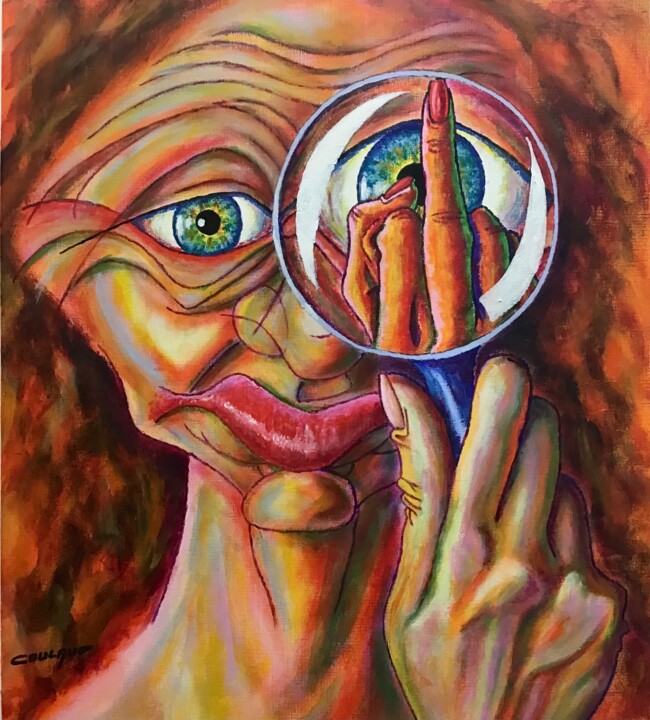 JE LIS LA ROUSSE 绘画, 20.5x18.1 in