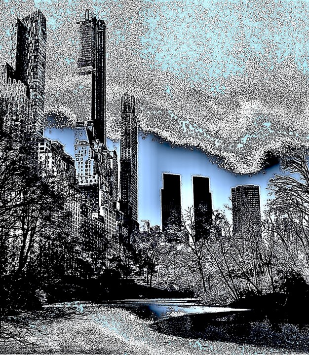 Central Park and Central Park South 1d5 摄影, 40x34.8 in