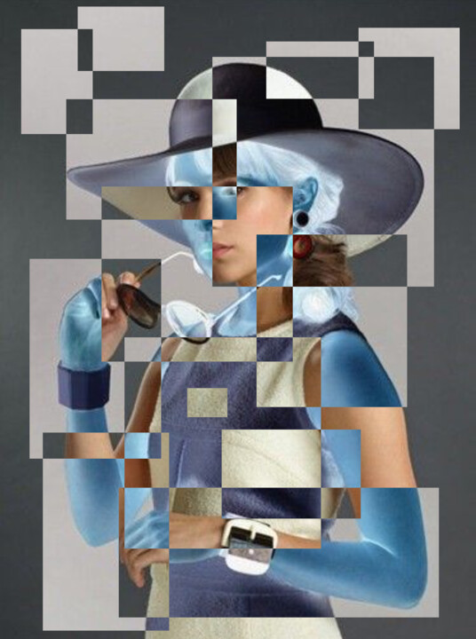 Εκτυπώσεις & Χαρακτικά με τίτλο "Square Audrey" από Kurotory, Αυθεντικά έργα τέχνης, 2D ψηφιακή εργασία Τοποθετήθηκε στο Αλο…
