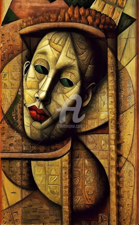 Schilderij getiteld "fear" door Pavel Kubelskyi, Origineel Kunstwerk, Acryl