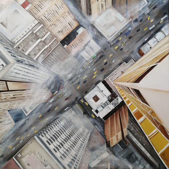 Under the clouds 绘画, 27.6x27.6 in